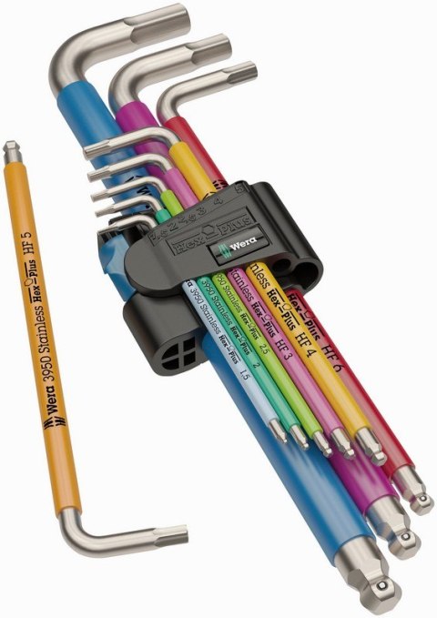 ZESTAW KLUCZY TRZPIENIOWYCH, METRYCZNYCH 3950/9 HEX-PLUS,9CZ WERA ZESTAW KLUCZY TRZPIENIOWYCH, METRYCZNYCH 3950/9 HEX-PLUS,9CZ WERA