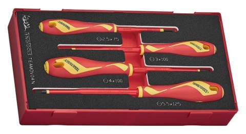 ZESTAW WKRĘTAKÓW PŁASKICH VDE 1000V TEAMDV04N, 4SZT. TENG TOOLS ZESTAW WKRĘTAKÓW PŁASKICH VDE 1000V TEAMDV04N, 4SZT. TENG TOOLS