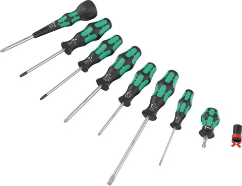 ZESTAW WKRĘTAKÓW Z RĘKOJEŚCIĄ KULISTĄ BALL-GRIP SET 1, 9CZ. WERA ZESTAW WKRĘTAKÓW Z RĘKOJEŚCIĄ KULISTĄ BALL-GRIP SET 1, 9CZ. WERA