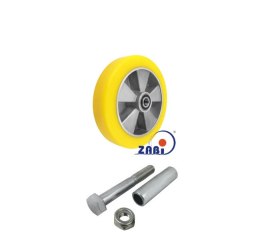 KOŁO ALUMINIUM-POLIURETAN 250MM A91P+ZESTAW MONTAŻOWY ZABI
