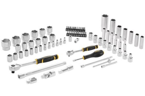 ZESTAW Z GRZECHOTKAMI 1/4 I 1/2 + AKCESORIA 81SZT STANLEY ZESTAW Z GRZECHOTKAMI 1/4 I 1/2 + AKCESORIA 81SZT STANLEY