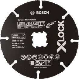 TARCZA TNĄCA X-LOCK CARBIDE MULTI WHEEL 125*1*22.23 10 SZT. BOSCH