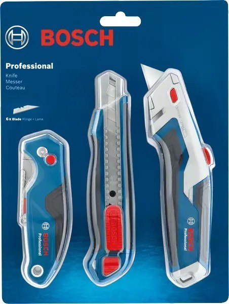 ZESTAW NOŻY SKŁADANY, ŁAMANY, CHOWANY 3 SZT. BOSCH ZESTAW NOŻY SKŁADANY, ŁAMANY, CHOWANY 3 SZT. BOSCH