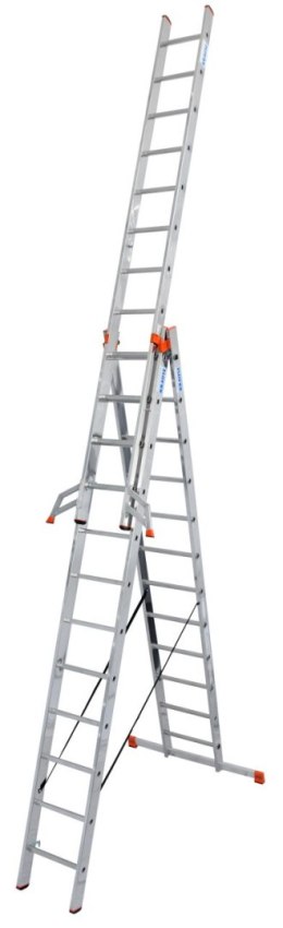 DRABINA ALUMINIOWA 3-ELEMENTOWA TRIBILO 3*12 SZCZEBLI KRAUSE