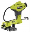 KOMPRESOR AKUMULATOROWY 18V RYOBI ONE+ 10,3 BAR | POMPOWANIE Opon, Piłek | 2Ah AKUMULATOR