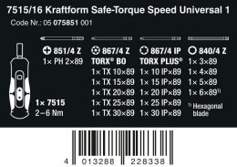 WKRĘTAK DYNAMOMETR. SAFE-TORQUE SPEED UNIWERSA1,7515/16,16CZ WERA