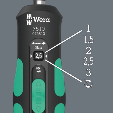 WKRĘTAK DYNAMOMETRYCZNY SAFE-TORQUE SPEED 7510,1-3 NM, 1/4'' WERA WKRĘTAK DYNAMOMETRYCZNY SAFE-TORQUE SPEED 7510,1-3 NM, 1/4'' WERA