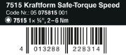 WKRĘTAK DYNAMOMETRYCZNY SAFE-TORQUE SPEED 7515,2-6 NM, 1/4'' WERA