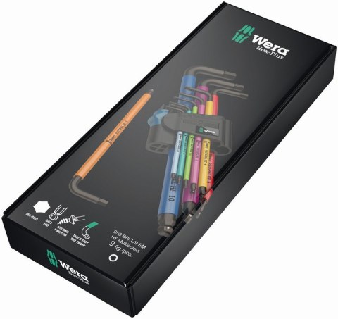 ZESTAW KLUCZY TRZPIENIOWYCH Z KULKĄ BLACKLASER 9 SZTUK WERA ZESTAW KLUCZY TRZPIENIOWYCH Z KULKĄ BLACKLASER 9 SZTUK WERA