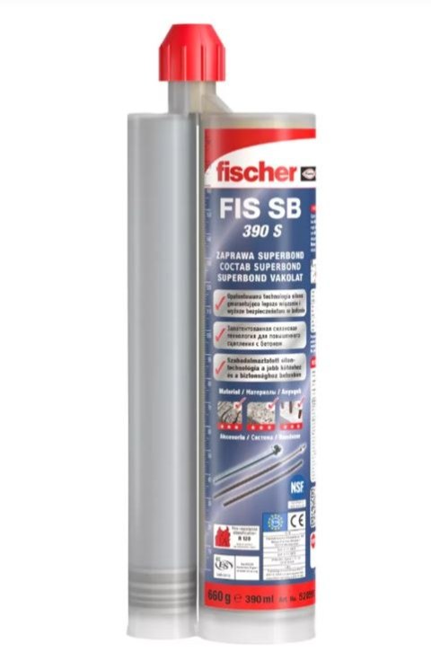 ŻYWICA UNIVERSALNA ZAPRAWA FIS SB 390 S FISCHER ŻYWICA UNIVERSALNA ZAPRAWA FIS SB 390 S FISCHER