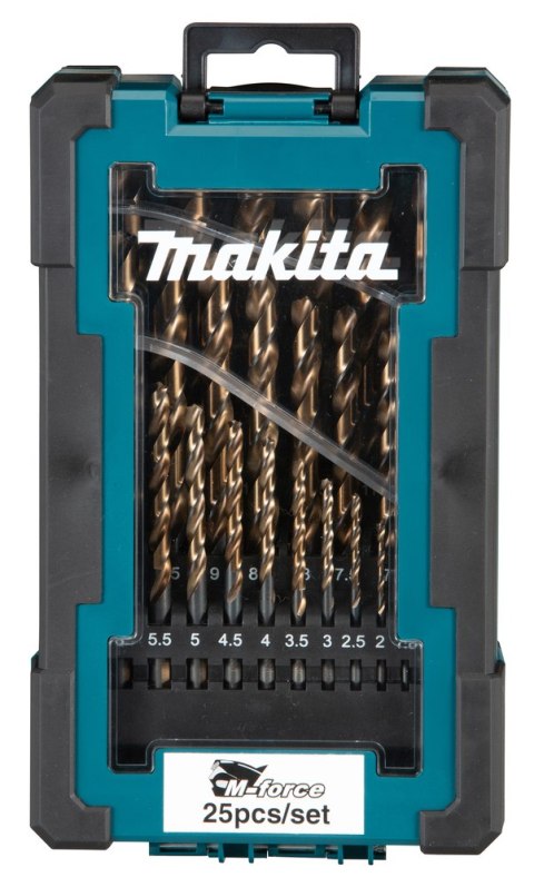 ZESTAW WIERTEŁ HSS M-FORCE DO METALU 1.0-13MM 25 SZT. MAKITA ZESTAW WIERTEŁ HSS M-FORCE DO METALU 1.0-13MM 25 SZT. MAKITA