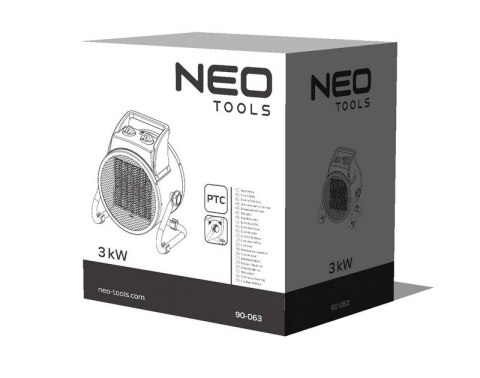 NAGRZEWNICA ELEKTRYCZNA CERAMICZNA PTC 3KW NEO NAGRZEWNICA ELEKTRYCZNA CERAMICZNA PTC 3KW NEO