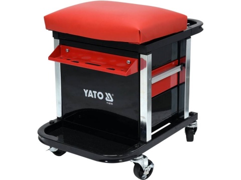 YATO | TABORET WARSZTATOWY Z 2 SZUFLADAMI | WYGODNY, MOBILNY, SOLIDNY YATO | TABORET WARSZTATOWY Z 2 SZUFLADAMI | WYGODNY, MOBILNY, SOLIDNY