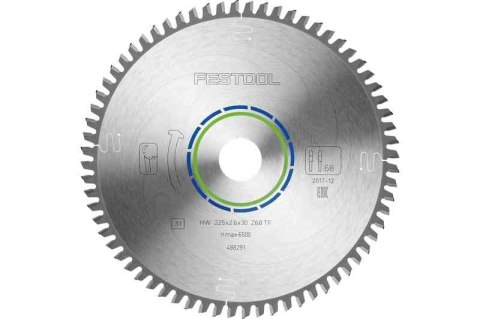 TARCZA PILARSKA ALUMINIUM/PLASTICS HW 225*2.6*30 TF68 FESTOOL TARCZA PILARSKA ALUMINIUM/PLASTICS HW 225*2.6*30 TF68 FESTOOL