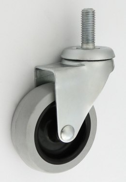 KOŁO MEBLOWE TWORZYWO+GUMA 60MM OBUDOWA Z TRZPIENIEM M64T UN