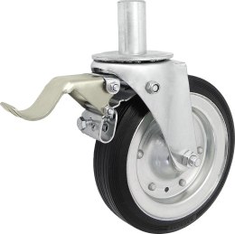 KOŁO METAL-GUMA 200MM OBUDOWA Z TRZPIENIEM+HAMULEC 66H*25 UN