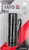 LATARKA ALUMINIOWA, 9LED, CZARNA YATO