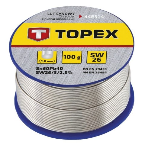 LUT CYNOWY 60% SN 1.0MM SW26 100G TOPEX LUT CYNOWY 60% SN 1.0MM SW26 100G TOPEX