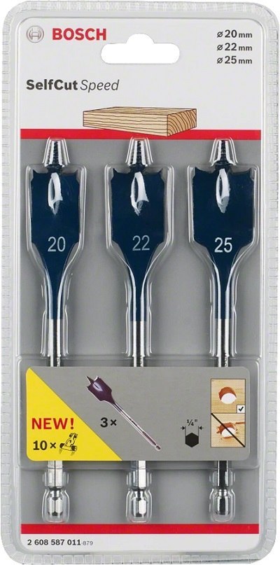 ZESTAW WIERTEŁ 3-SZT SELF CUT SPEED 20,22,25 BOSCH ZESTAW WIERTEŁ 3-SZT SELF CUT SPEED 20,22,25 BOSCH