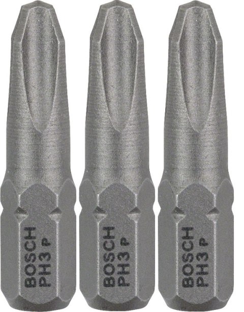 BIT, GROT, KOŃCÓWKA PH3 EH 25MM 3 SZT. BOSCH