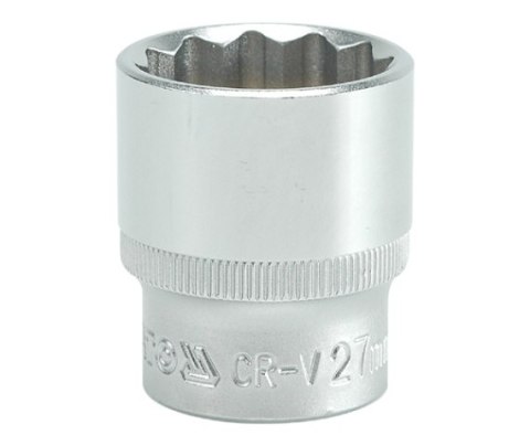 NASADKA KRÓTKA 12-KĄTNA CHROMOWANA 1/2'' 27MM YATO NASADKA KRÓTKA 12-KĄTNA CHROMOWANA 1/2'' 27MM YATO