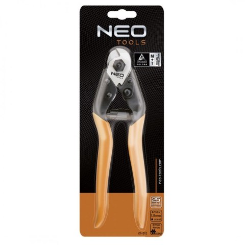 NOŻYCE DO DRUTU I LINEK STALOWYCH 190MM NEO NOŻYCE DO DRUTU I LINEK STALOWYCH 190MM NEO