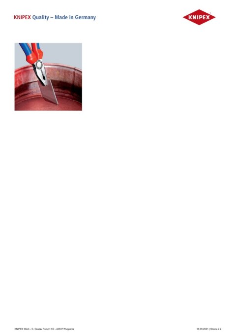 SZCZYPCE UNIWERSALNE PVC 200MM KNIPEX SZCZYPCE UNIWERSALNE PVC 200MM KNIPEX