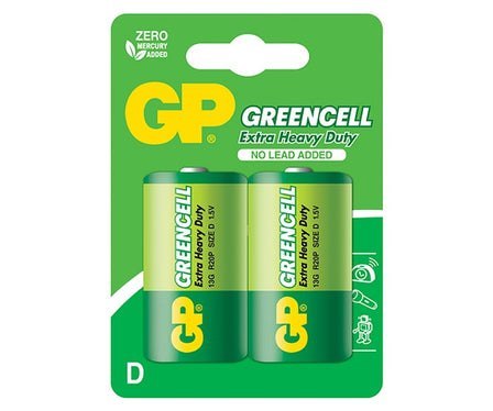 BATERIA GREENCELL 1.5V R20 D 2 SZTUKI GP BATTERY BATERIA GREENCELL 1.5V R20 D 2 SZTUKI GP BATTERY