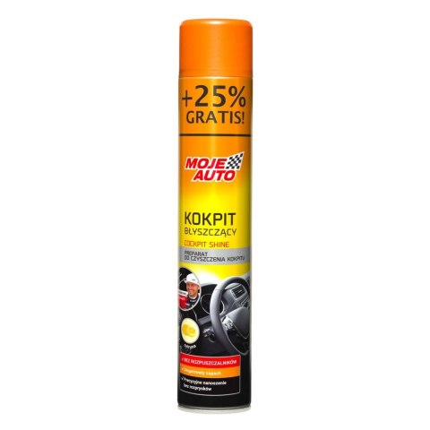 Kokpit błyszczący 600ml Cytryna Moje Auto | preparat do plastiku antystatyczny Kokpit błyszczący 600ml Cytryna Moje Auto | preparat do plastiku antystatyczny
