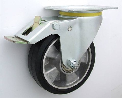 KOŁO ALUMINIUM-GUMA 160MM OBUDOWA SKRĘTNA+HAM. WZM. A45GWH UN KOŁO ALUMINIUM-GUMA 160MM OBUDOWA SKRĘTNA+HAM. WZM. A45GWH UN