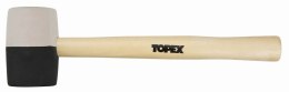 MŁOTEK GUMOWY TRZONEK DREWNIANY 680G CZARNO-BIAŁY TOPEX