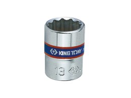 NASADKA KRÓTKA 12-KĄTNA CHROMOWANA 1/4'' 13MM KING TONY