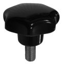 UCHWYT BAKELITOWY Z TRZPIENIEM CZARNY M6*15MM DIN6336L UN