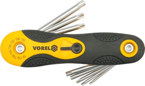 ZESTAW KLUCZY TORX 8 SZTUK T9 - T40 CR-V VOREL ZESTAW KLUCZY TORX 8 SZTUK T9 - T40 CR-V VOREL