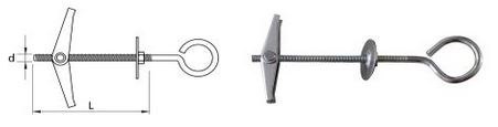 KOTWA STALOWA PARASOLKA HAK OCZKOWY 4*75MM UN KOTWA STALOWA PARASOLKA HAK OCZKOWY 4*75MM UN