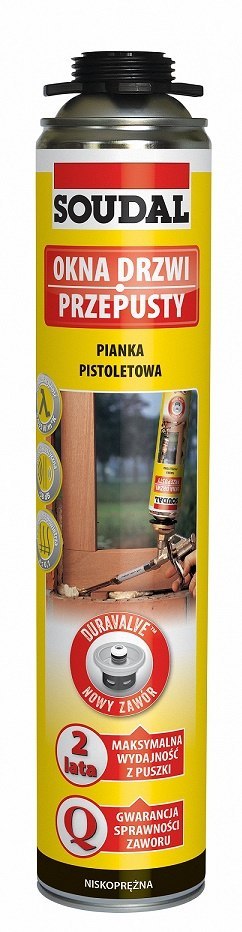PIANKA PISTOLETOWA 750 YELLOW SOUDAL PIANKA PISTOLETOWA 750 YELLOW SOUDAL
