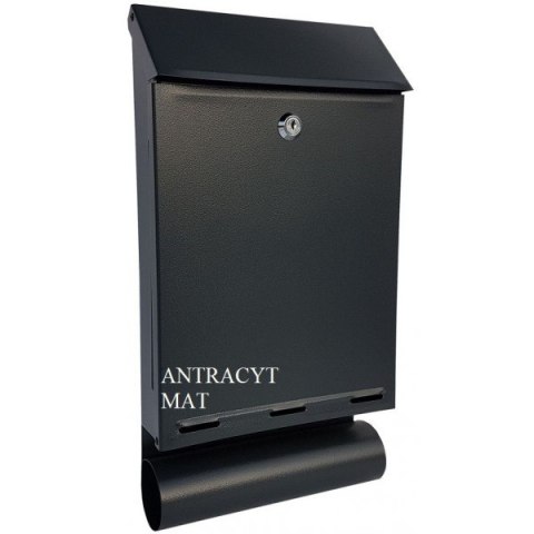 SKRZYNKA NA LISTY Z TUBĄ A-4T ANTRACYT METALBUD SKRZYNKA NA LISTY Z TUBĄ A-4T ANTRACYT METALBUD