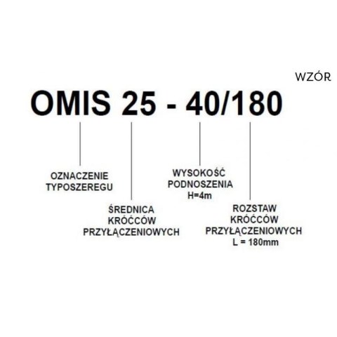 POMPA OBIEGOWA C.O. OMIS 32-60/180 POMPA OBIEGOWA C.O. OMIS 32-60/180