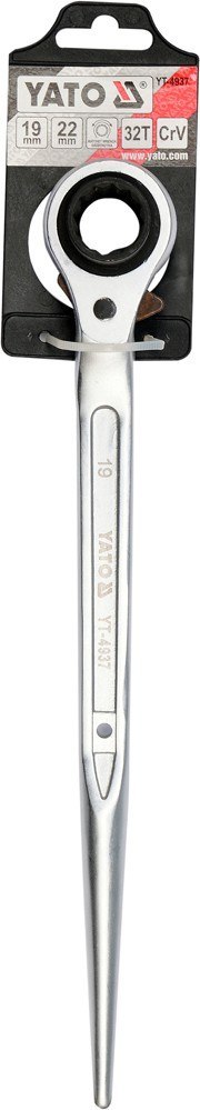 KLUCZ NASADOWY DWUSTRONNY Z GRZECHOTKĄ 19*22MM YATO KLUCZ NASADOWY DWUSTRONNY Z GRZECHOTKĄ 19*22MM YATO