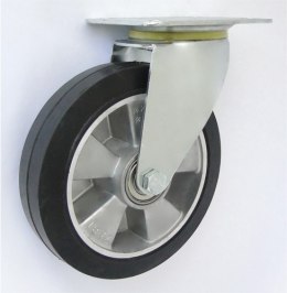 KOŁO ALUMINIUM-GUMA 200MM OBUDOWA SKRĘTNA A62G UN