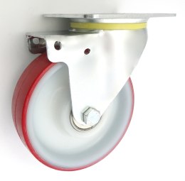 KOŁO TWORZYWO+POLIURETAN 160MM OBUDOWA SKRĘTNA WZMOC. 42BCNW UN