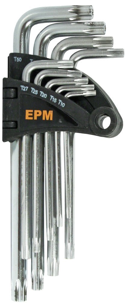 KOMPLET KLUCZY TORX TYP L T10-T50 9SZT. ŚREDNIE EPM KOMPLET KLUCZY TORX TYP L T10-T50 9SZT. ŚREDNIE EPM