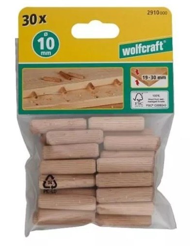 KOŁKI POŁĄCZENIOWE 10*40MM 30SZT BUK WOLFCRAFT KOŁKI POŁĄCZENIOWE 10*40MM 30SZT BUK WOLFCRAFT