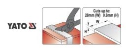 NOŻYCE DO CIĘCIA TAŚMY STALOWEJ DO 0.8MM YATO