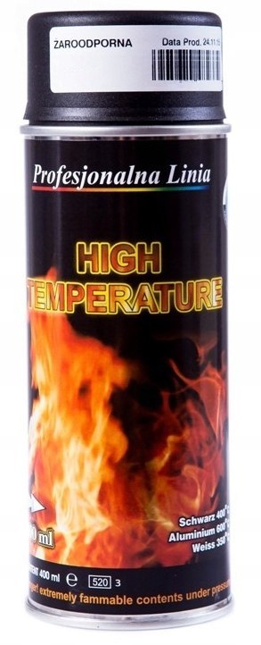 SPRAY 400ML ŻAROODPORNY SREBRNY 9006 UN SPRAY 400ML ŻAROODPORNY SREBRNY 9006 UN