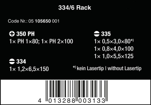 ZESTAW WKRĘTAKÓW KRAFTFORM LASERTIP + WIESZAK, 6 CZĘŚCI WERA ZESTAW WKRĘTAKÓW KRAFTFORM LASERTIP + WIESZAK, 6 CZĘŚCI WERA
