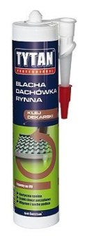 Klej dekarski Tytan 290 ml | Hybrydowy, szybki chwyt, elastyczny | Do dachówek i orynnowania
