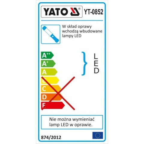 LAMPA DIODOWA WARSZTATOWA LED 60+1 YATO LAMPA DIODOWA WARSZTATOWA LED 60+1 YATO