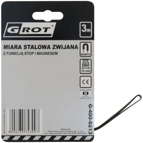 MIARA ZWIJANA GROT 5M*19MM GROT MIARA ZWIJANA GROT 5M*19MM GROT