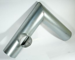 NAROŻNIK RYNNY Z WYLOTEM I BOKIEM 120MM PRAWY UN